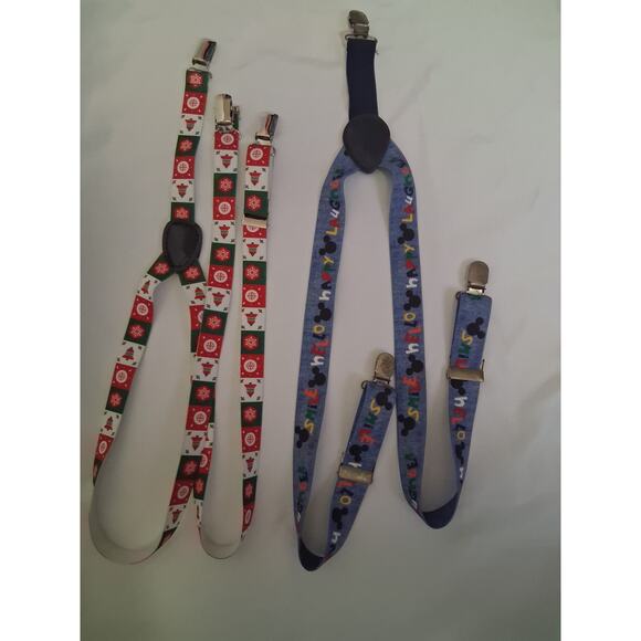 Disney and Christmas Suspenders Men and Boy Holidays Mickey Mouse Character - Picture 1 of 8